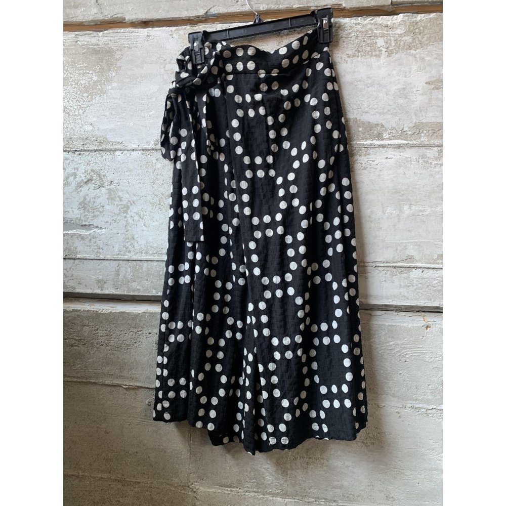 3. Eva Franco Polka Dot Palazzo Pants Tie Belt Waist - Picture 6 of 6
